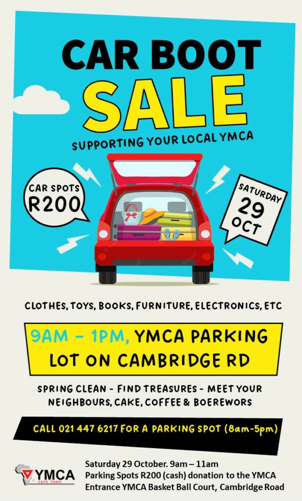 YMCA CAR BOOT SALE 29 OCT Observatory Civic Association