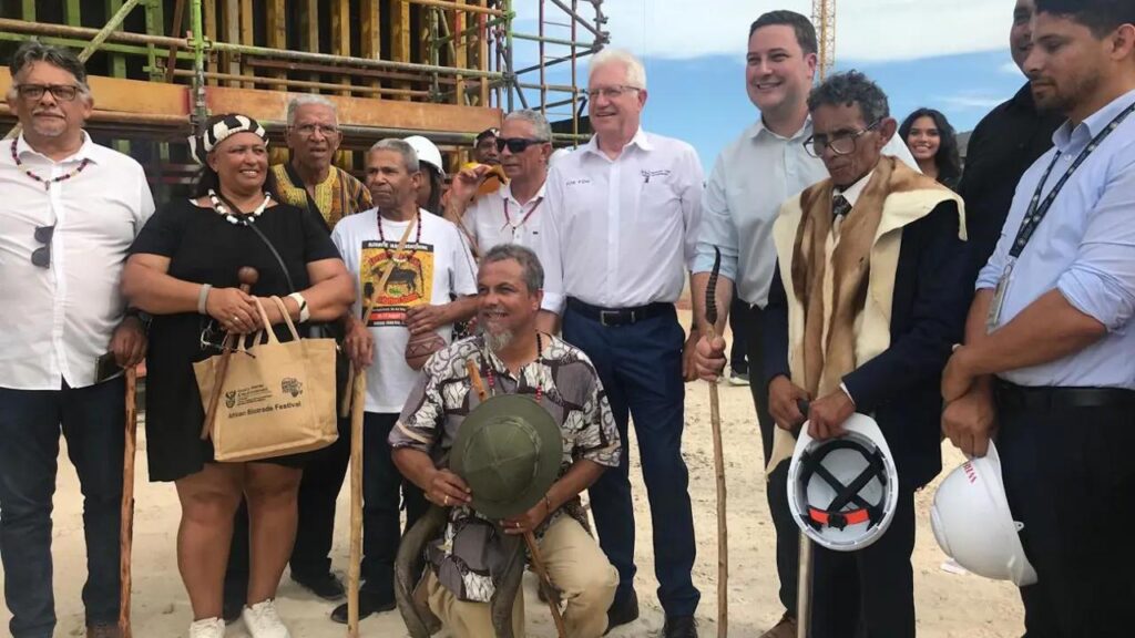 Soil turning ceremony at River Club grounds
