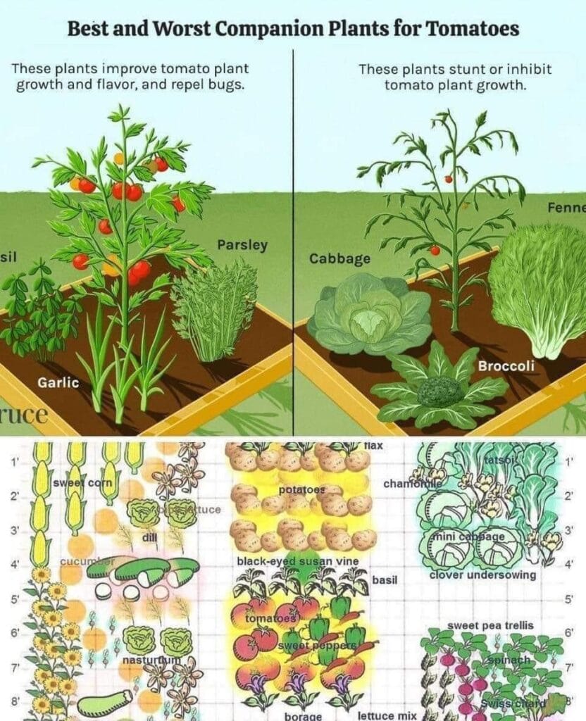 Best and worst growing companions for tomatoes